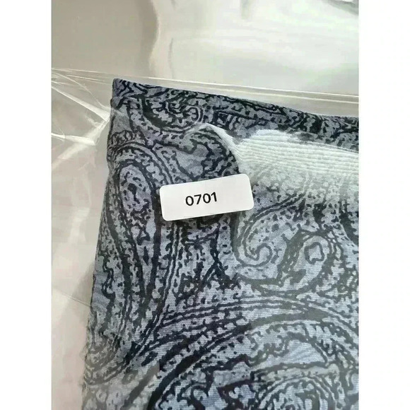 J JILL Women’s Size 8 Petite Blue Paisley Prints Cotton Straight Leg Ankle Pants - Picture 9 of 9